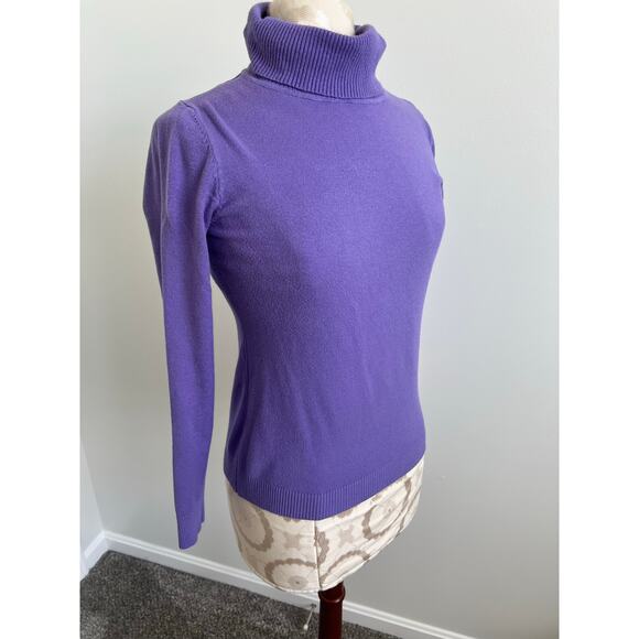 B-YU Turtleneck Long Sleeve Lightweight Pullover Sweater Medium - Picture 2 of 7